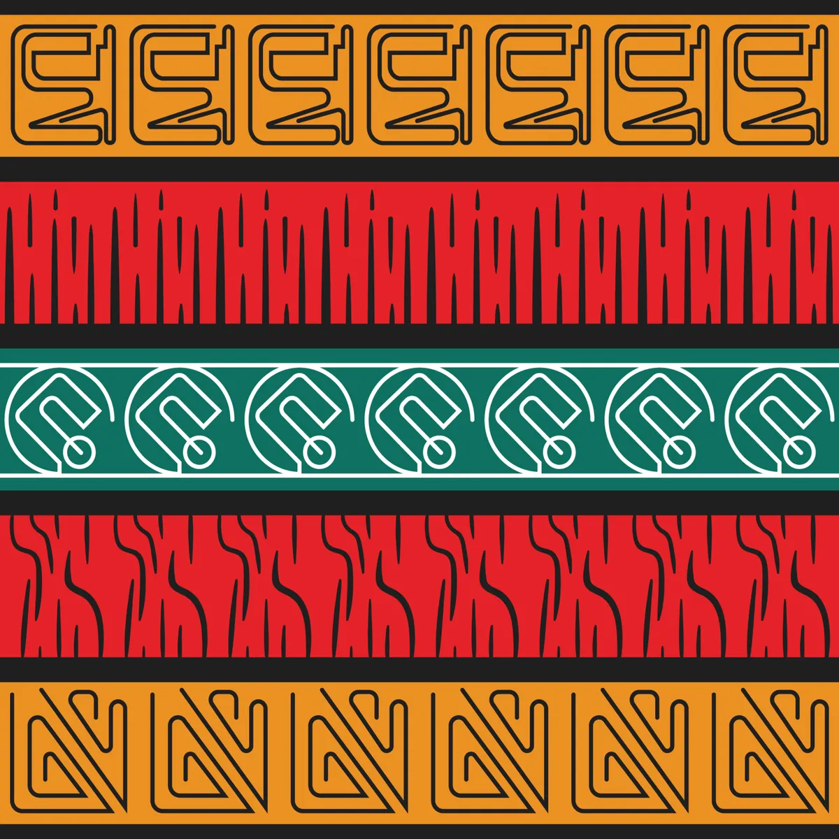 Abstract African Color Seamless Pattern