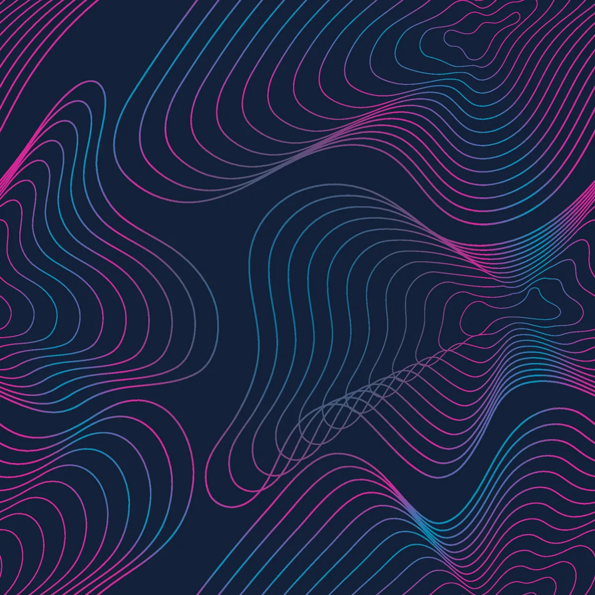 Abstract Digital Wave Seamless Pattern