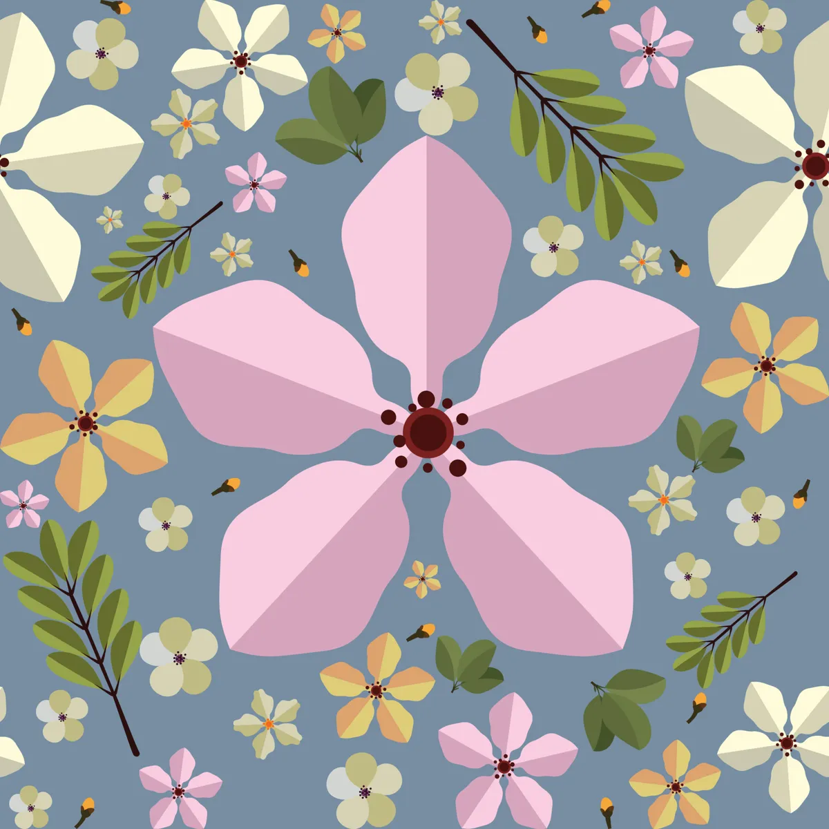 Cherry Blossom Seamless Pattern Concept