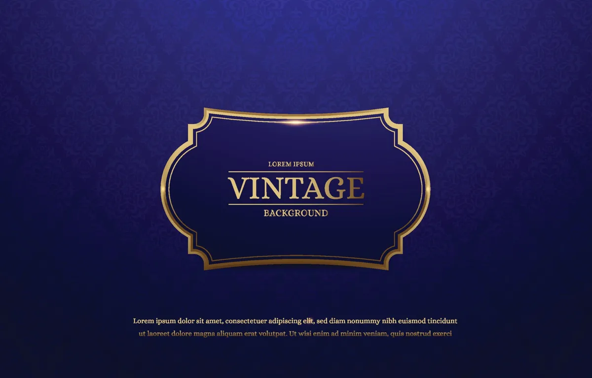 Seamless Floral Vintage Wallpaper Pattern with Vintage Frame
