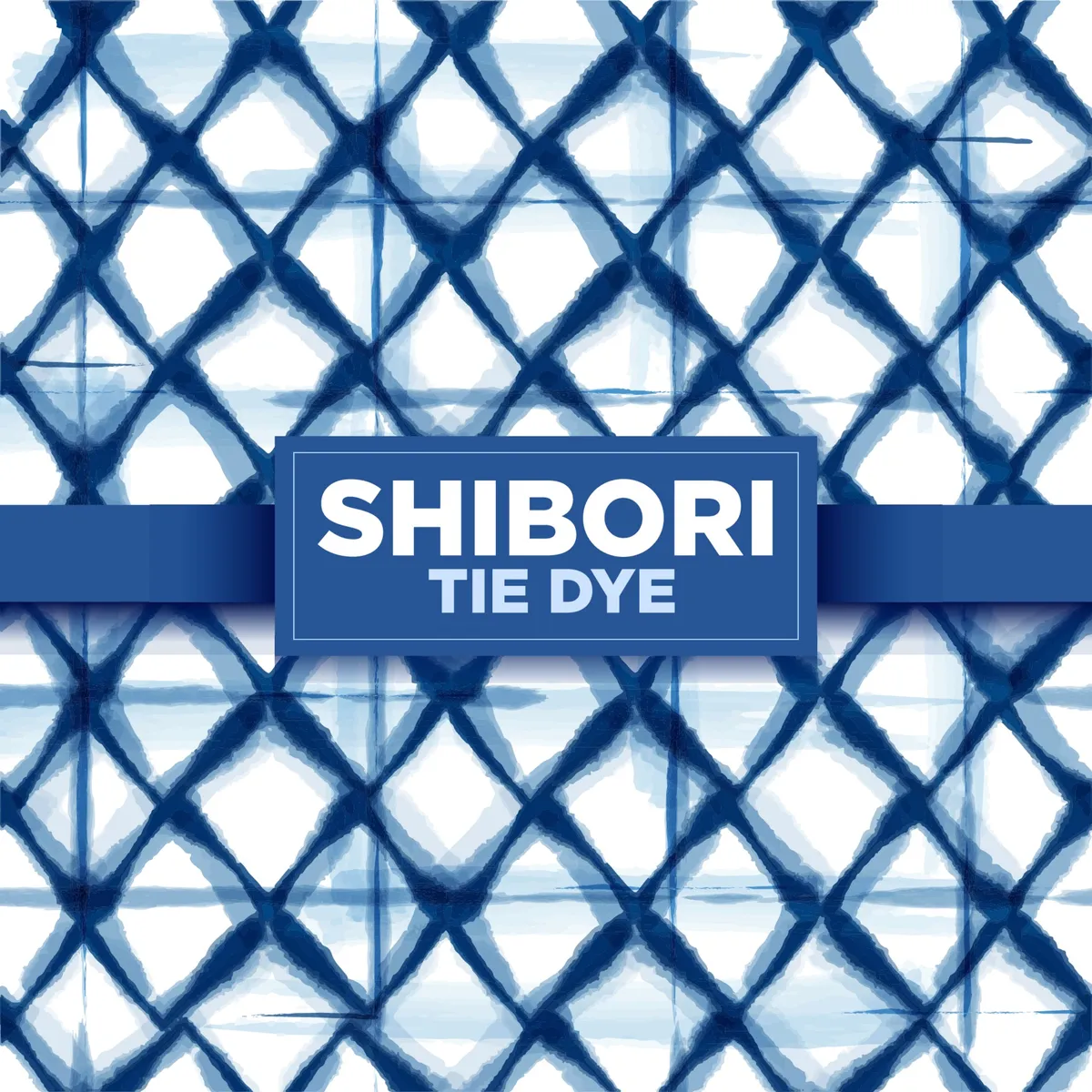 Dark Blue Shibori Tie Dye Prism Seamless Pattern