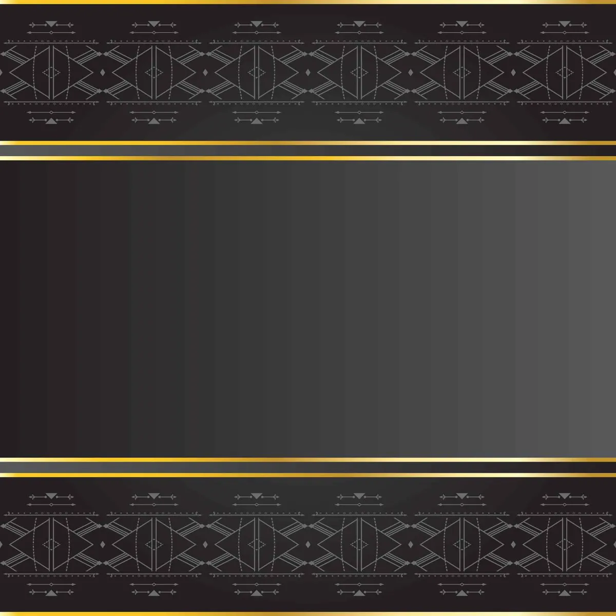 Black Background with Tribal Pattern and Gold Trim