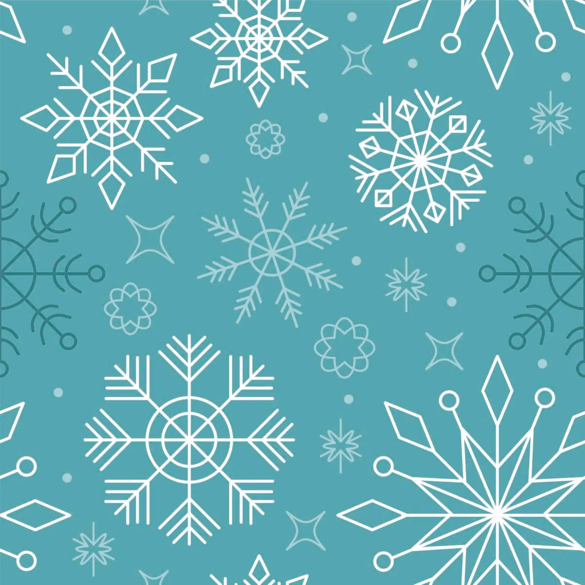 Seamless Snowflake Pattern