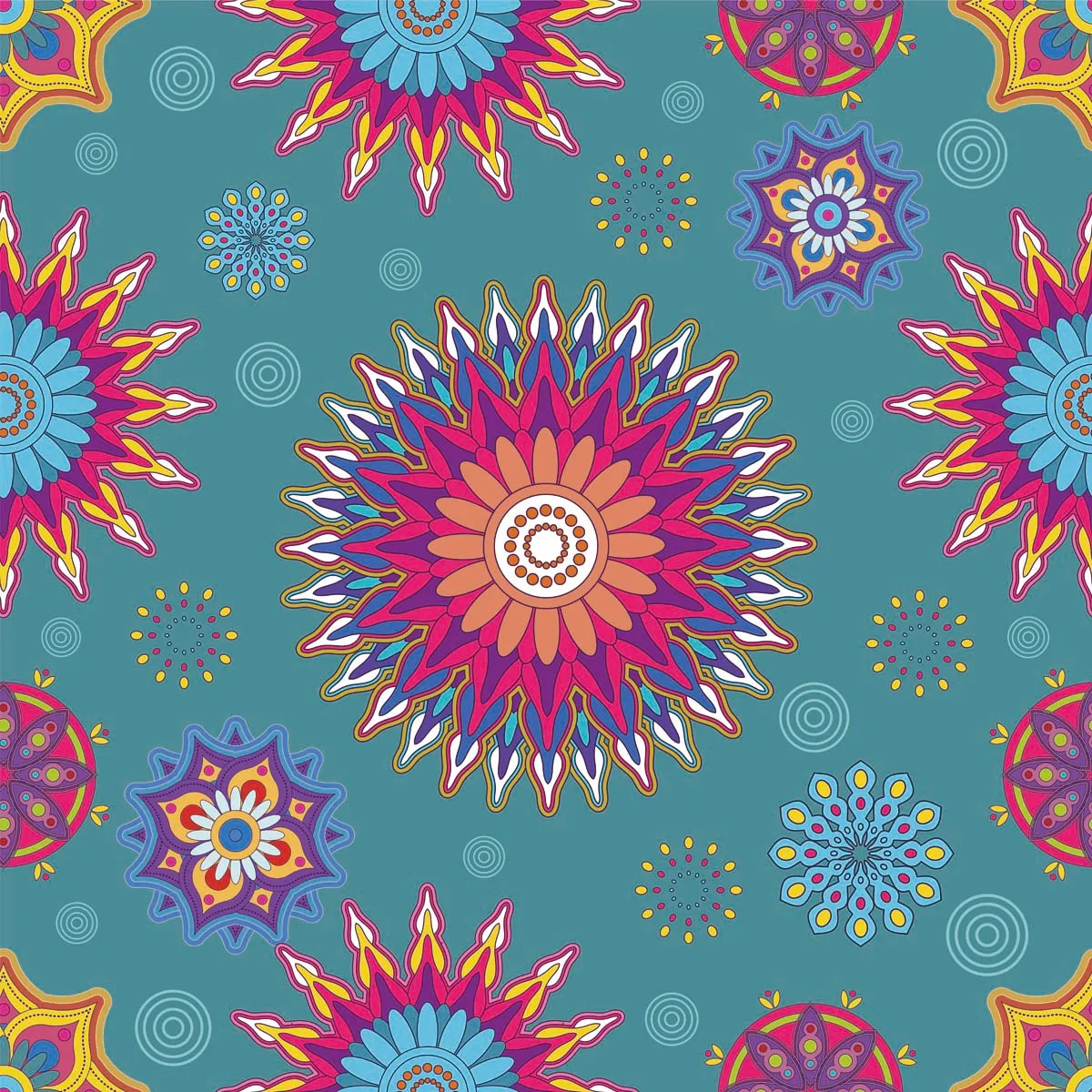 Beautiful Rangoli Seamless Pattern