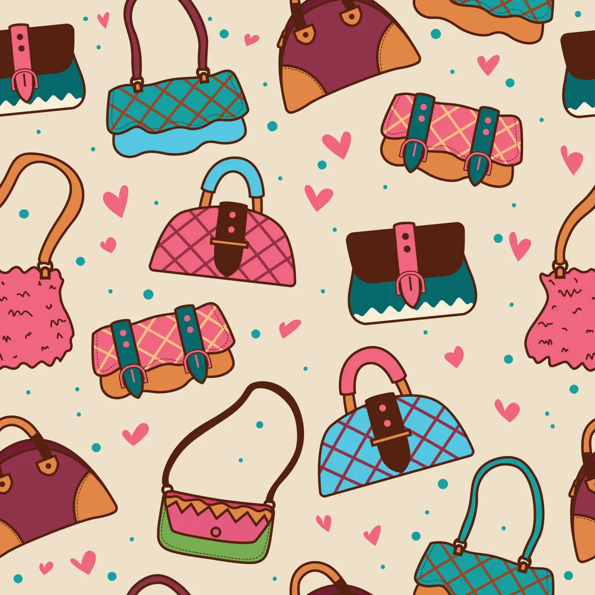 Minimalist Bag Seamless Pattern