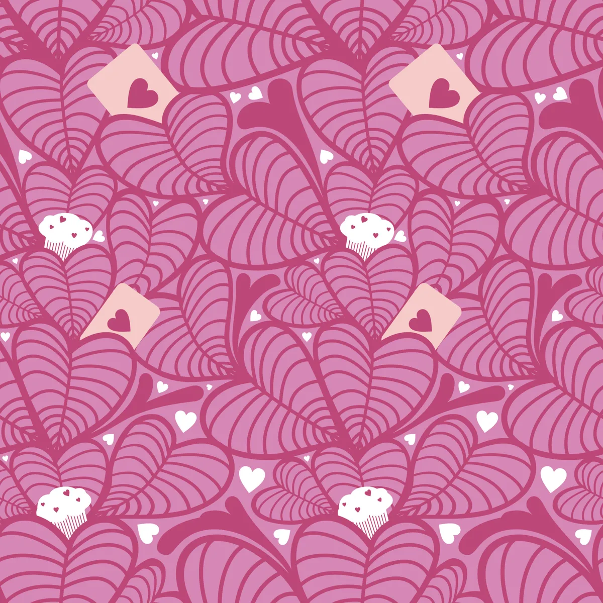 Pink Valentine Seamless Pattern