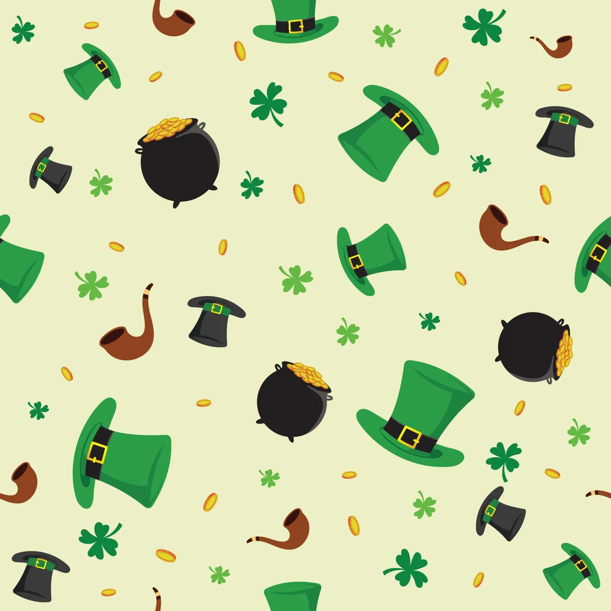 Leprechaun Hat Pattern Background