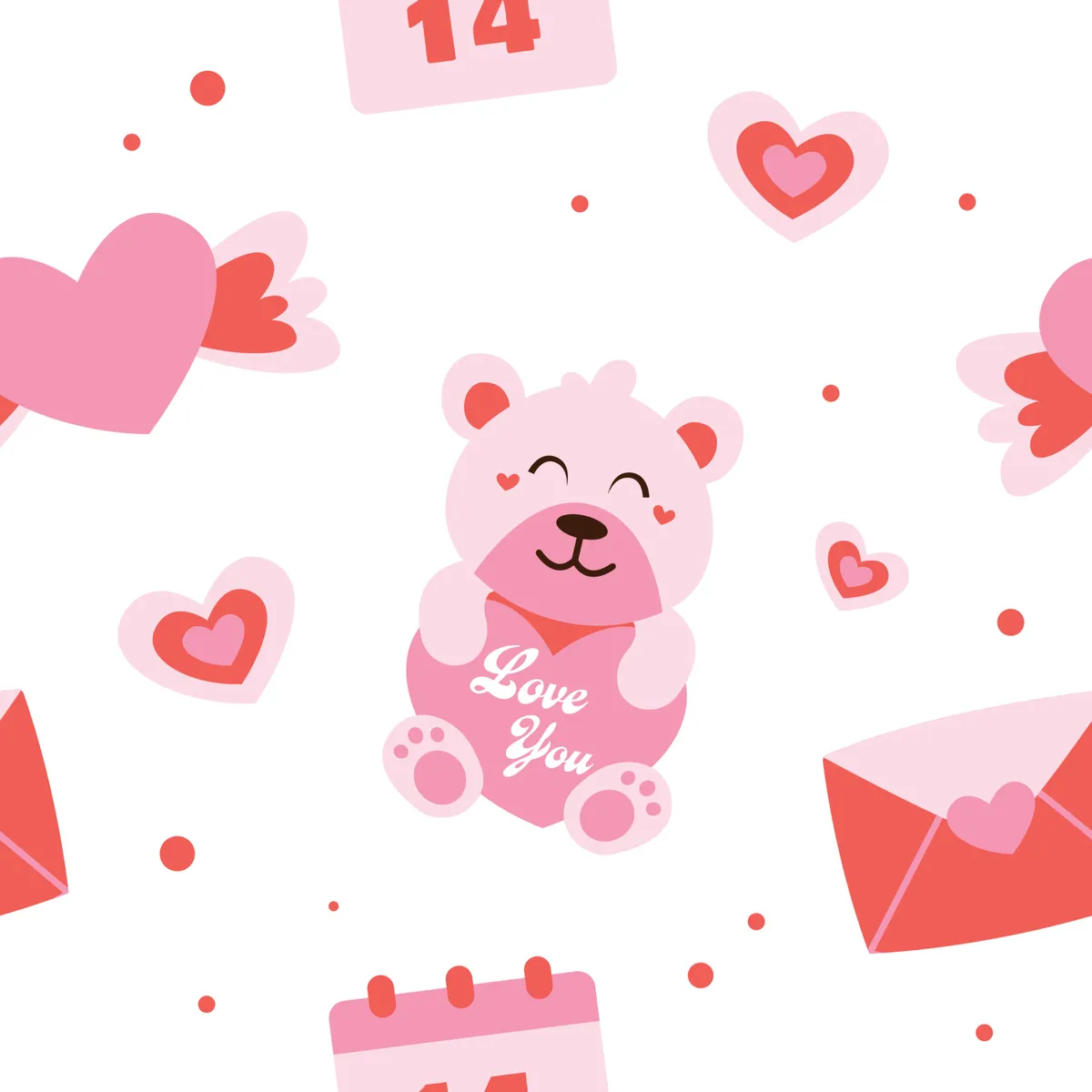 Valentine Day Seamless Pattern