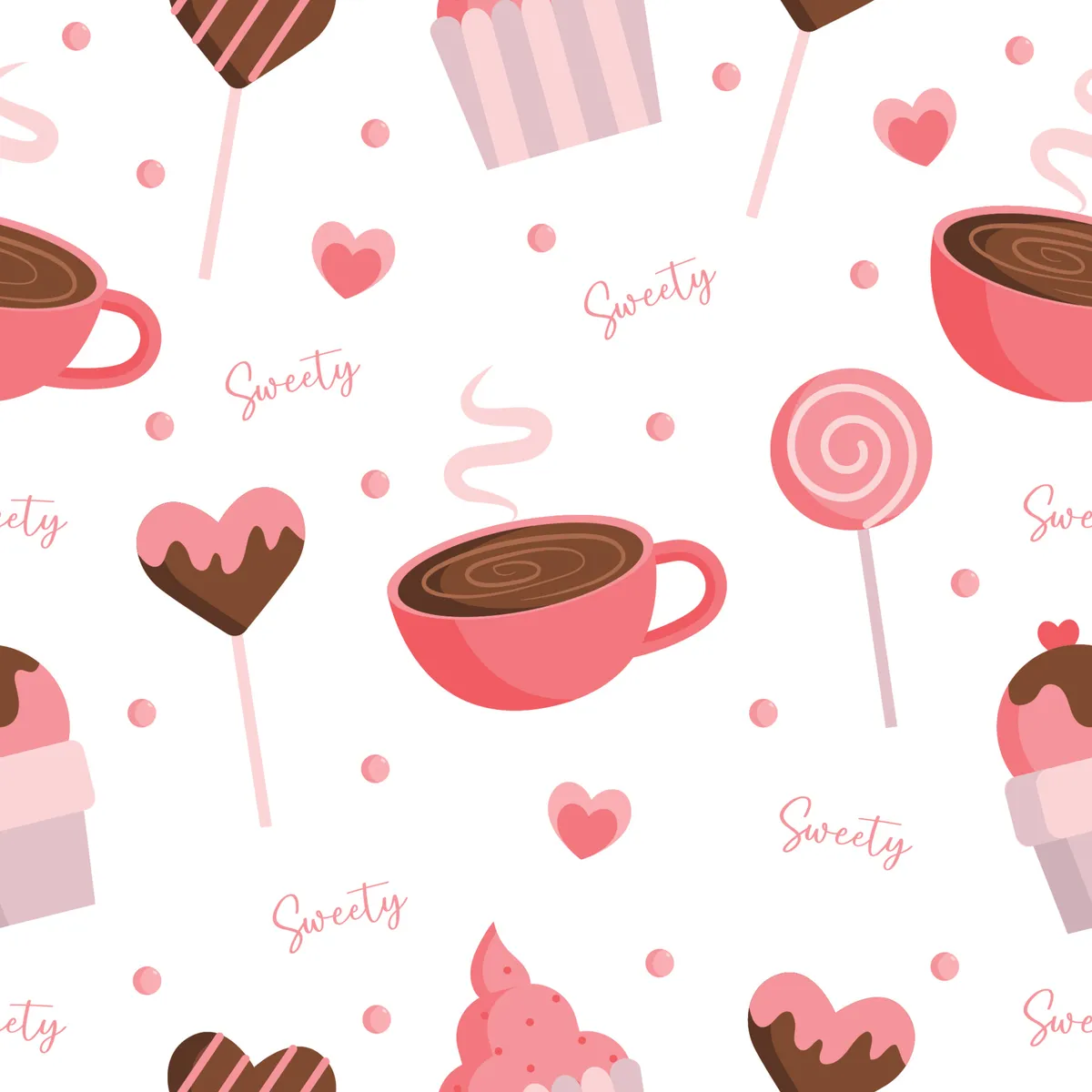 Sweet Valentine Seamless Pattern