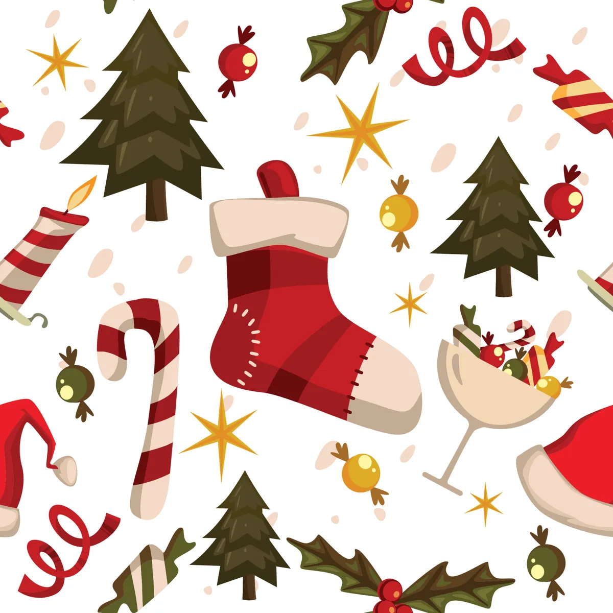 Christmas Seamless Pattern Concept