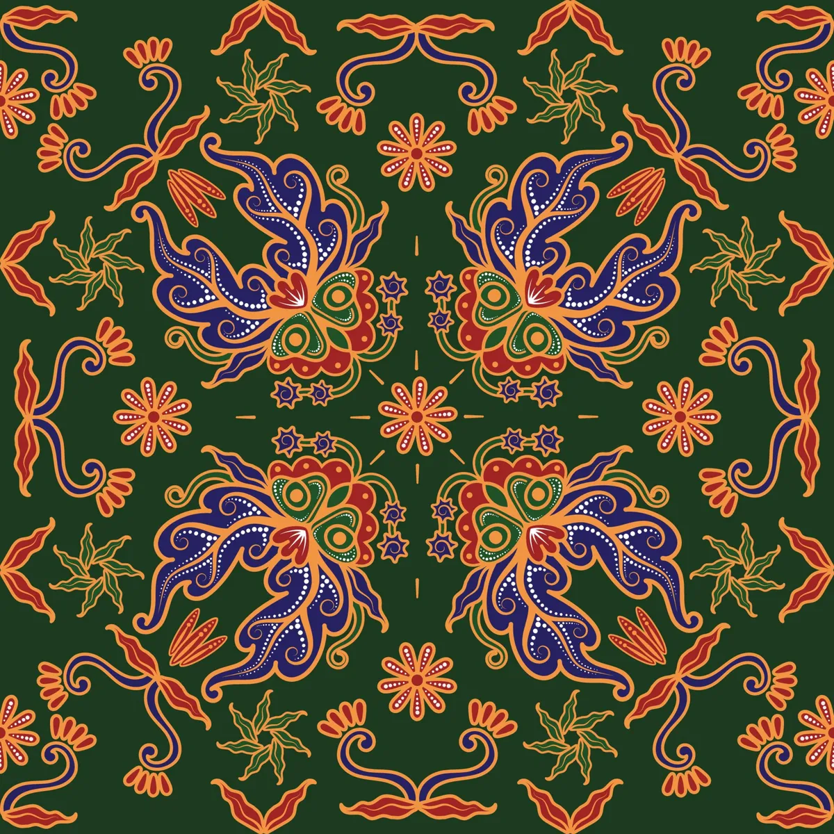 Batik Background Seamless Pattern