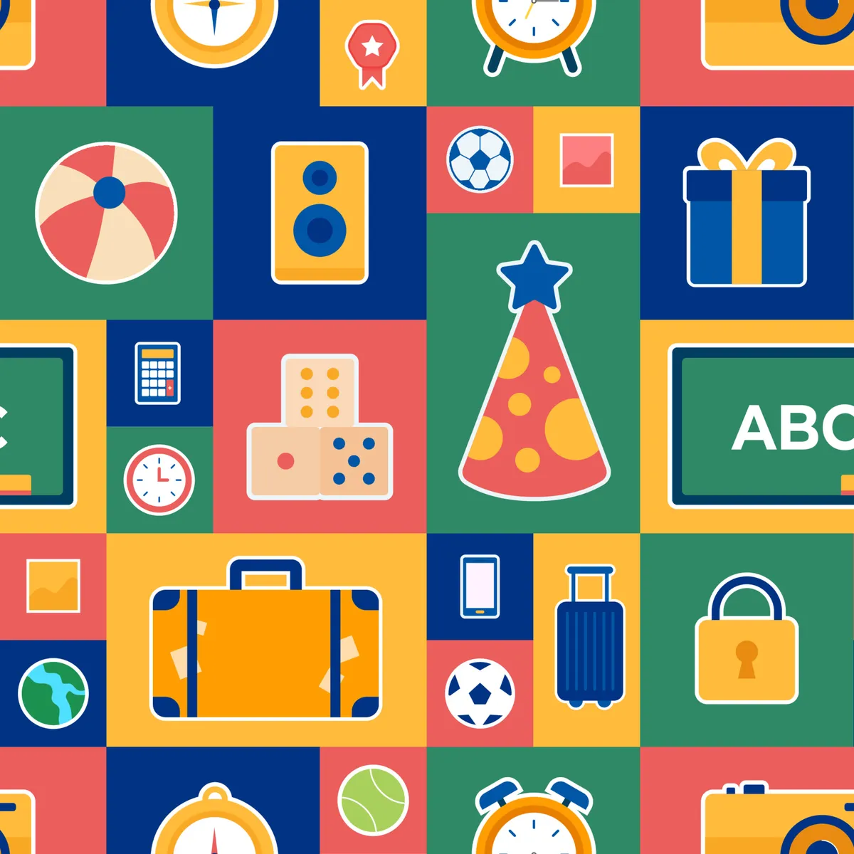 Pattern Seamless Object with Geometric Style