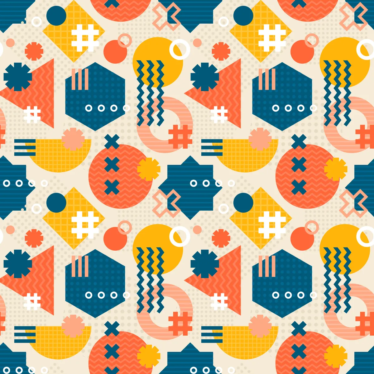 Colorful Abstract Geometric Seamless Pattern Background