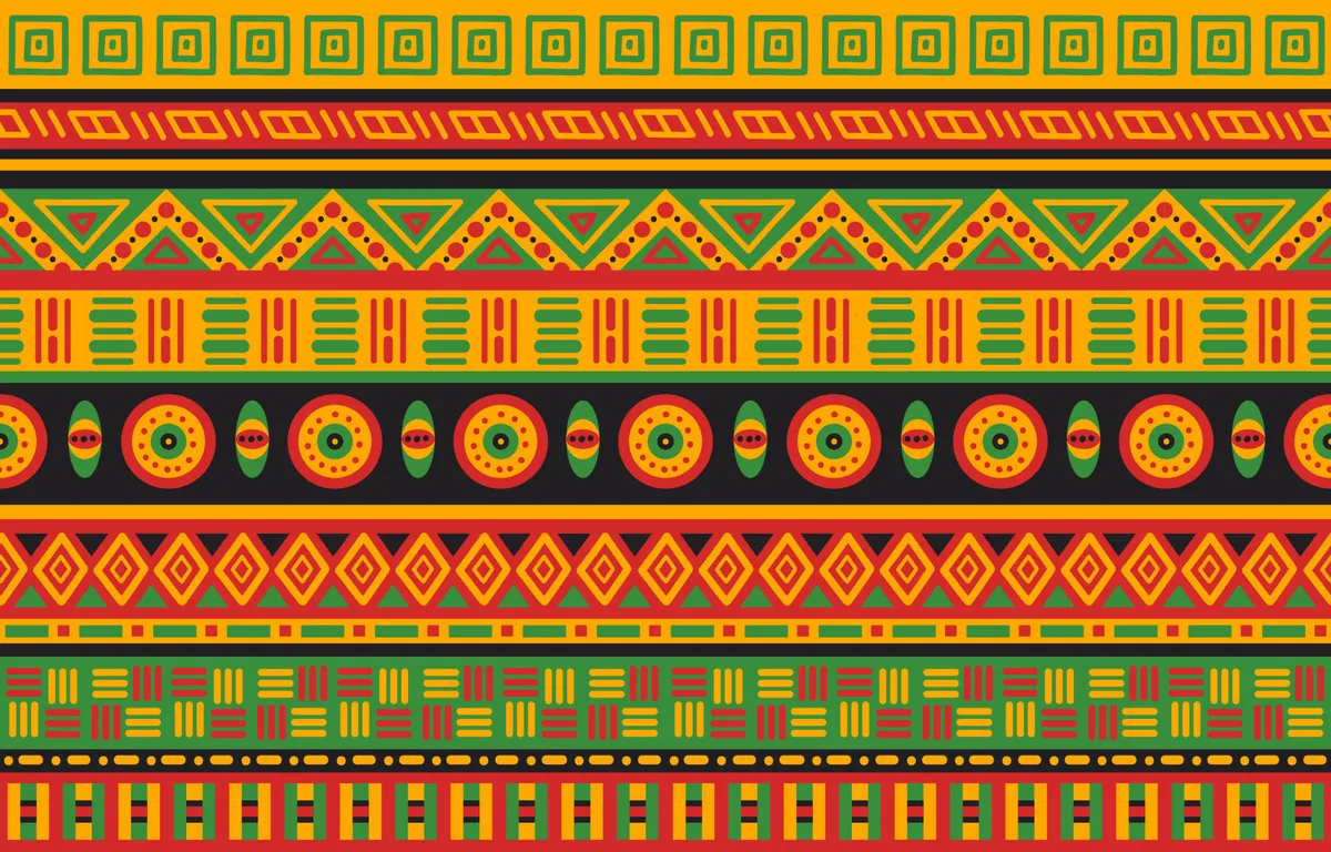Pan African Color Seamless Pattern Background