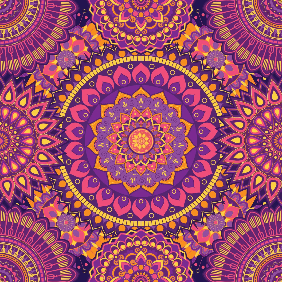 Decorative Mandala Seamless Pattern