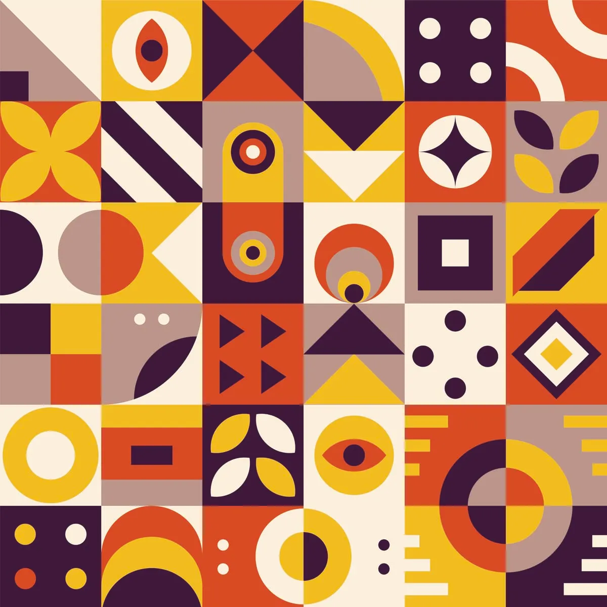 Abstract Geometric Seamless Pattern