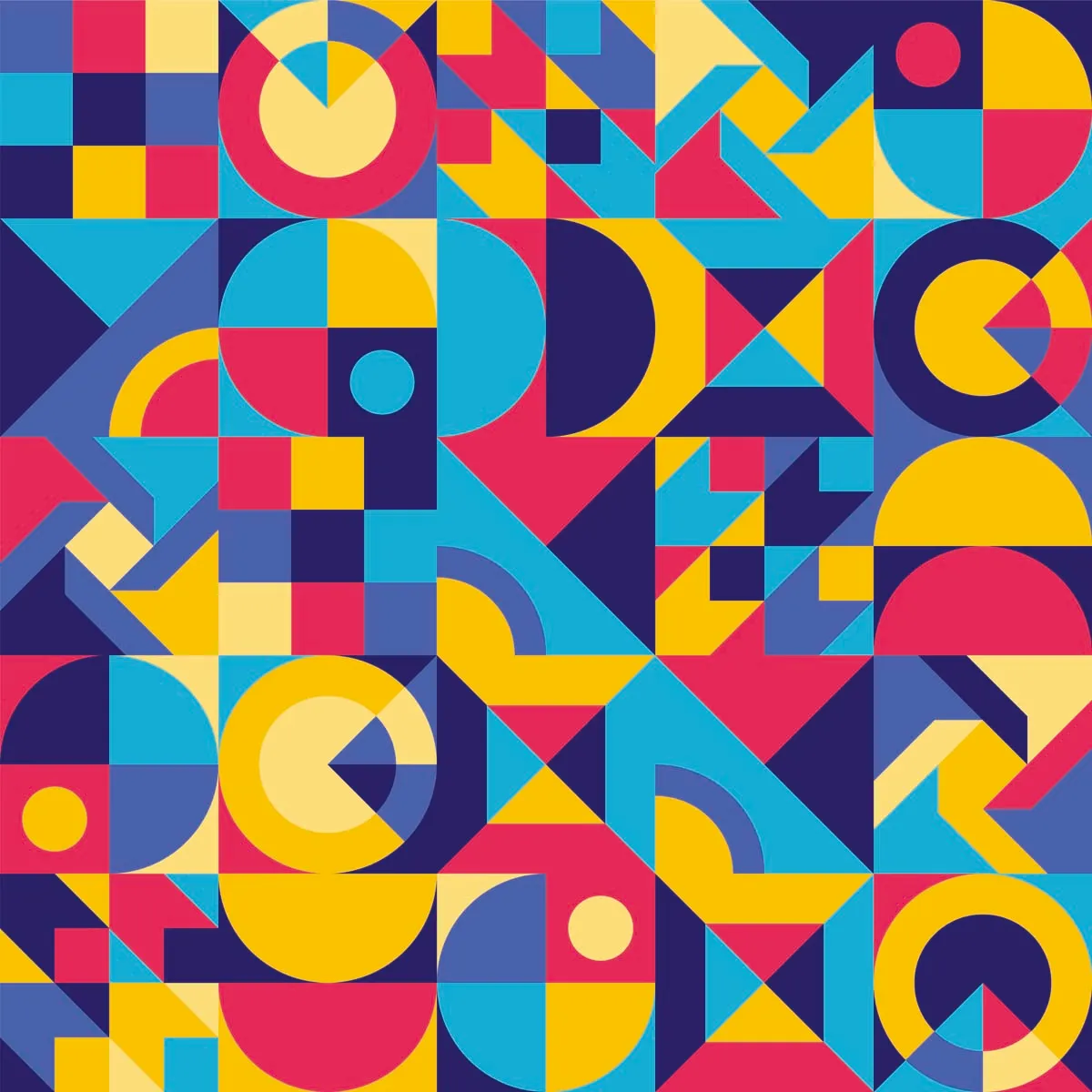 Vibrant Geometric Seamless Pattern