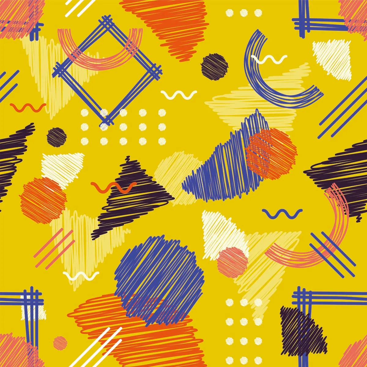 Seamless Sketchy Geometric Pattern