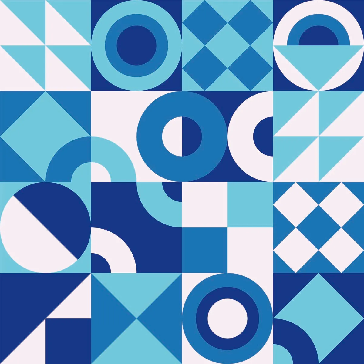 Blue Geometric Seamless Pattern