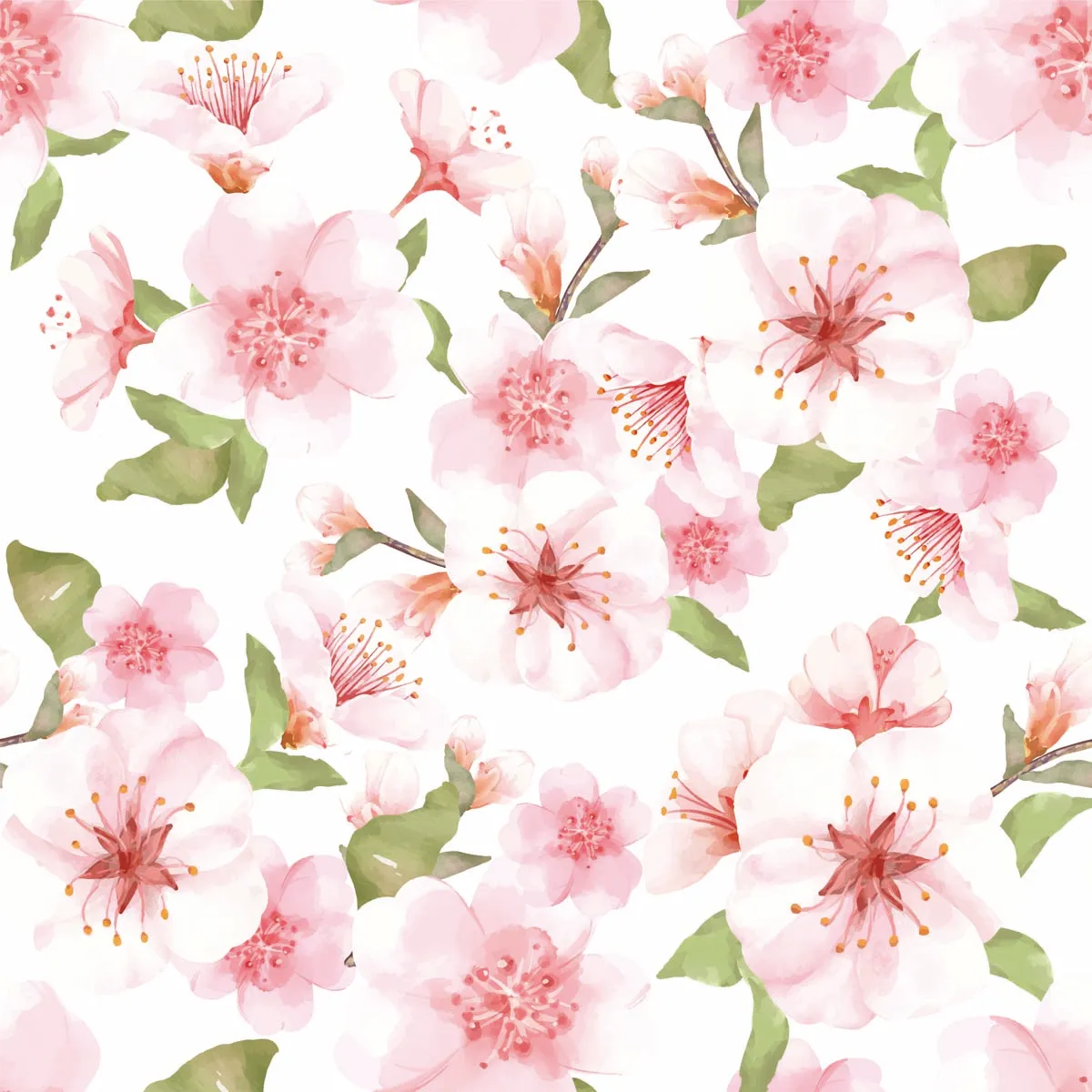 Peach Blossom Seamless Pattern