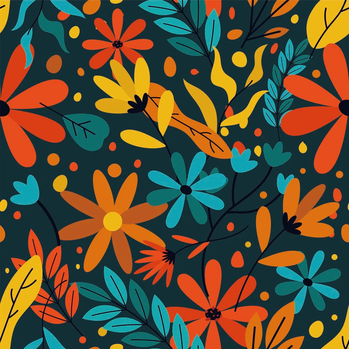Floral Seamless Pattern Background