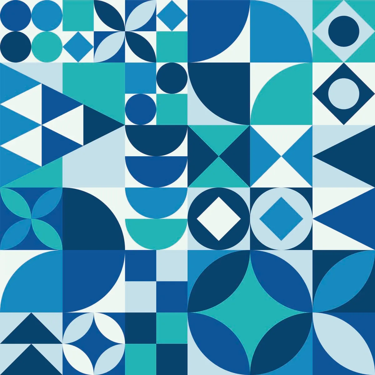 Flat Geometric Shapes Pattern