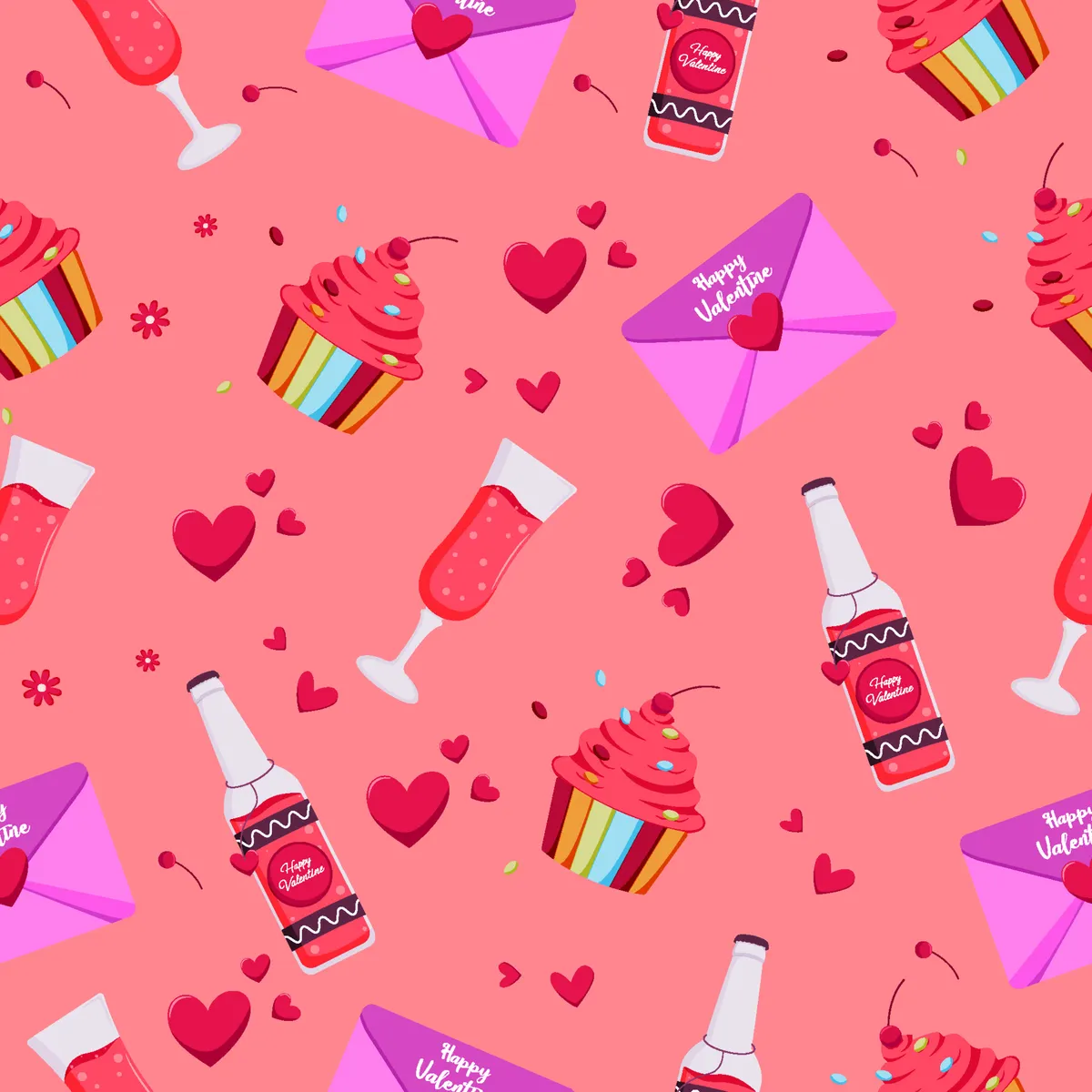 Background Seamless Pattern Valentine
