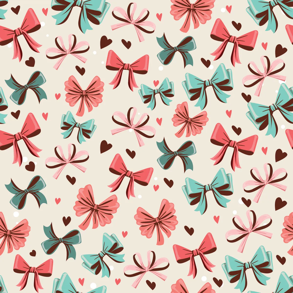 Seamless Pattern Ribbon Design