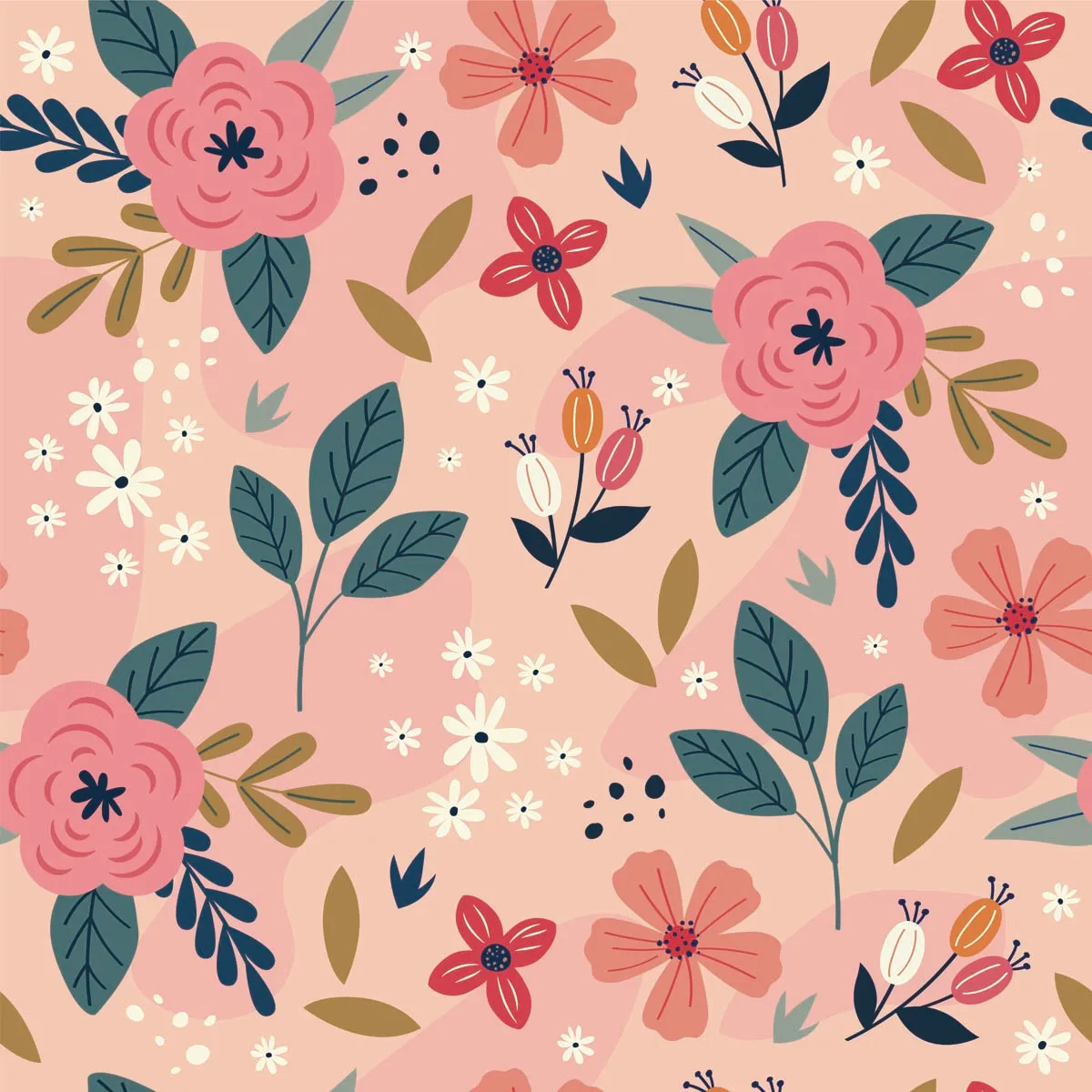 Floral Background Seamless Pattern
