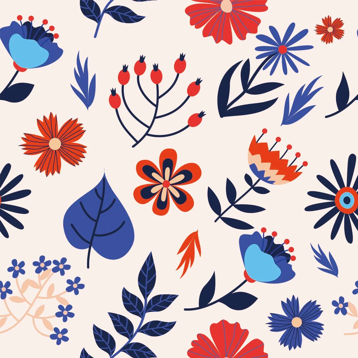 Bold Floral Seamless Pattern