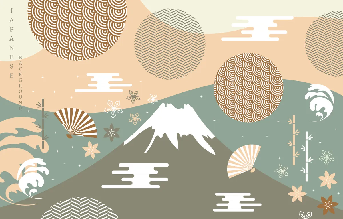 Japanese Culture Pattern Concept Background