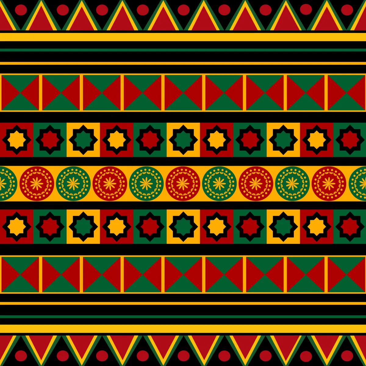 Seamless Pattern Africa Pan Color