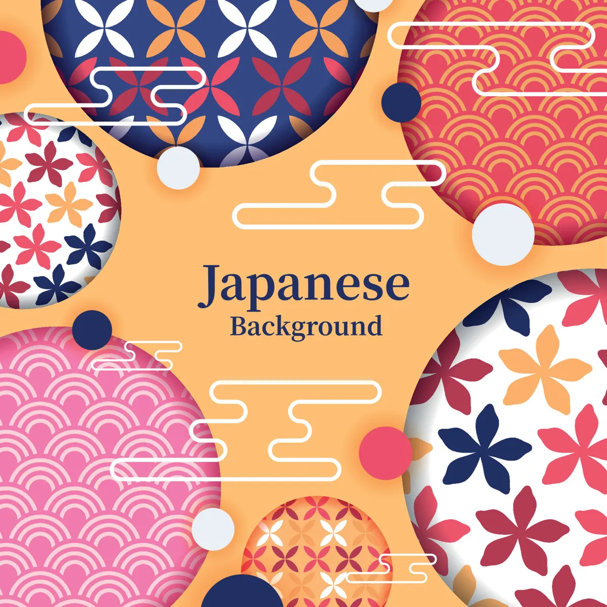 Abstract Pattern Japanese Background Template