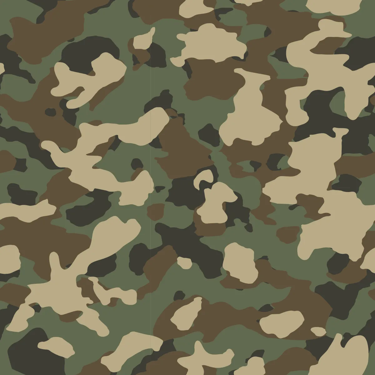 Earth Tone Camouflage Seamless Pattern