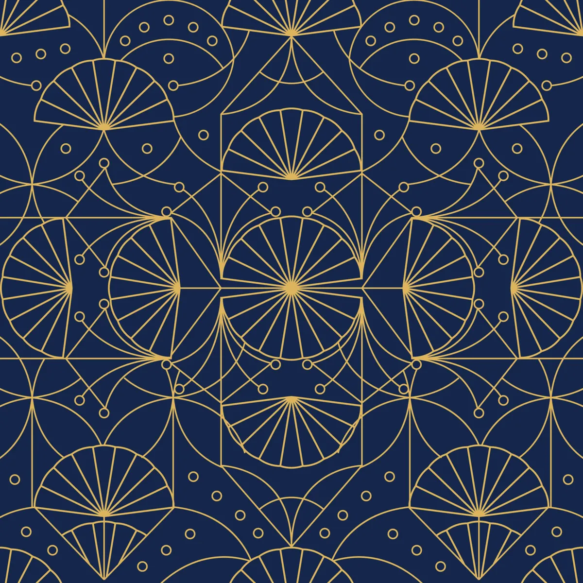 Minimalist Line Art Deco Seamless Pattern Concept