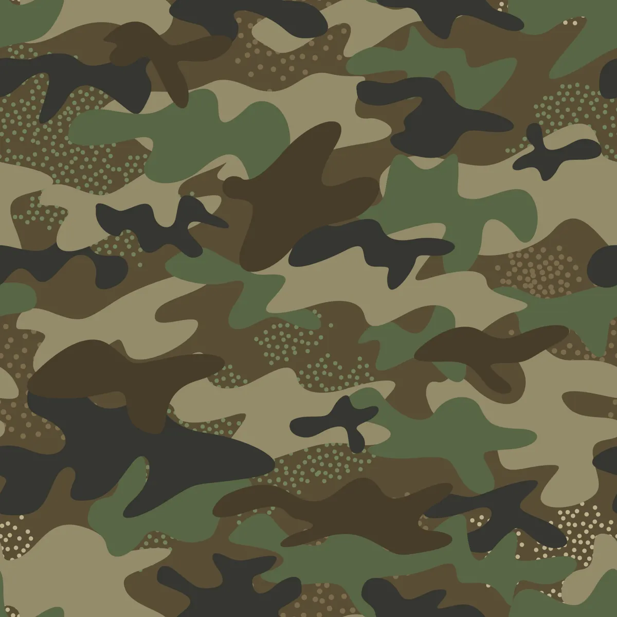 Military Camouflage Nature Color Seamless Pattern