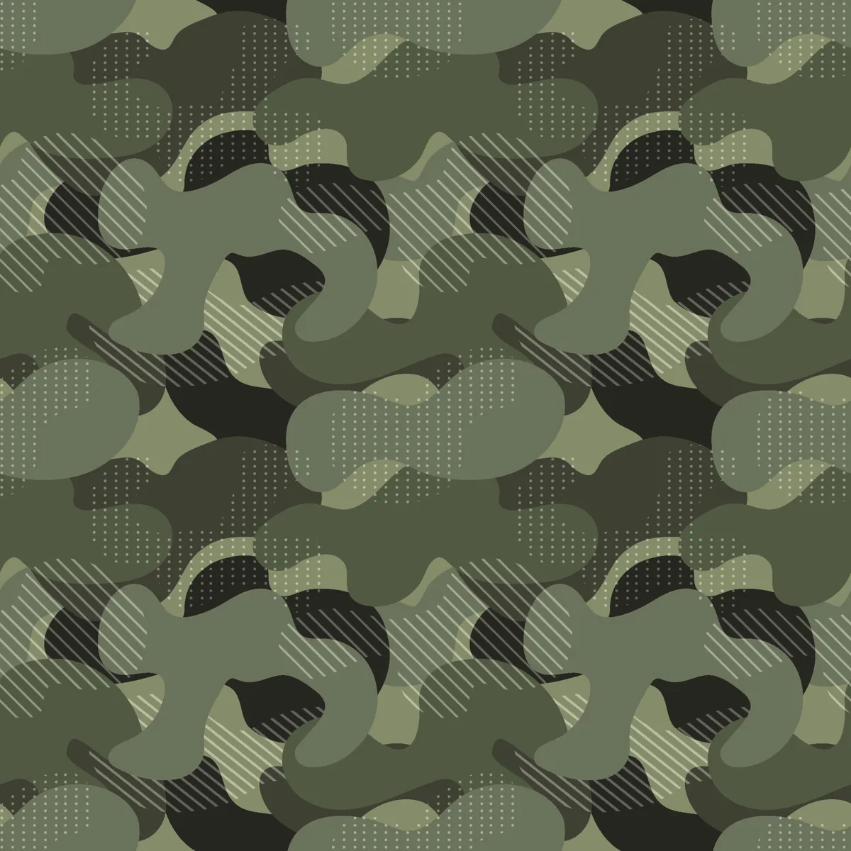 Military Army Camouflage Seamless Pattern Template