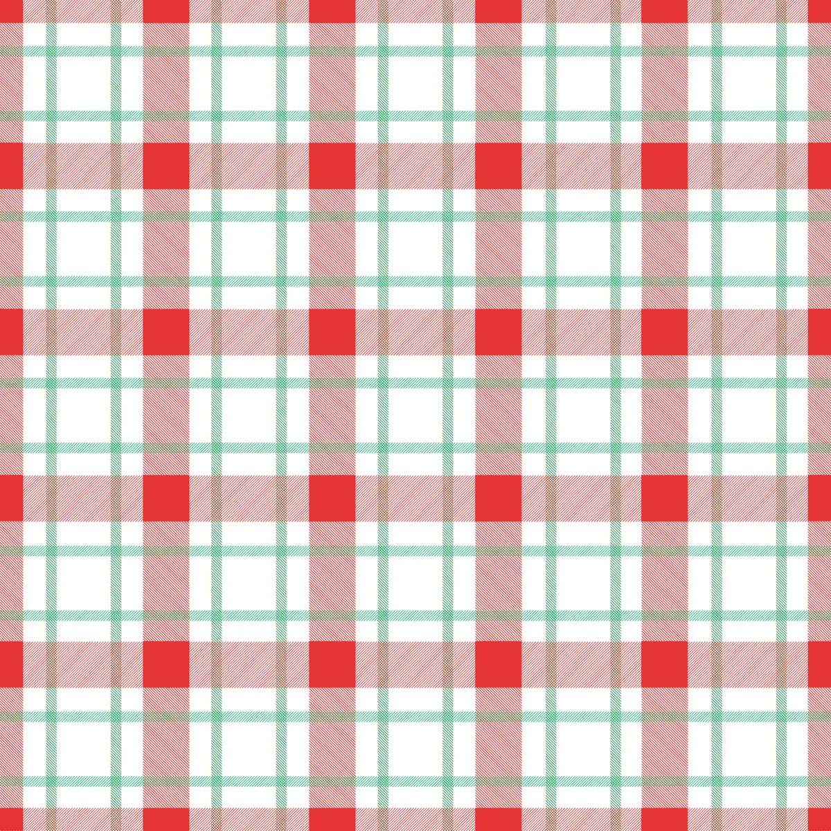 White and Red Buffalo Plaid Seamless Pattern