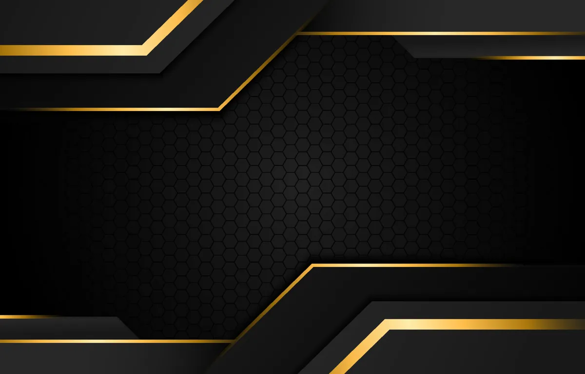 Black Luxury Background with Hexagonal Pattern