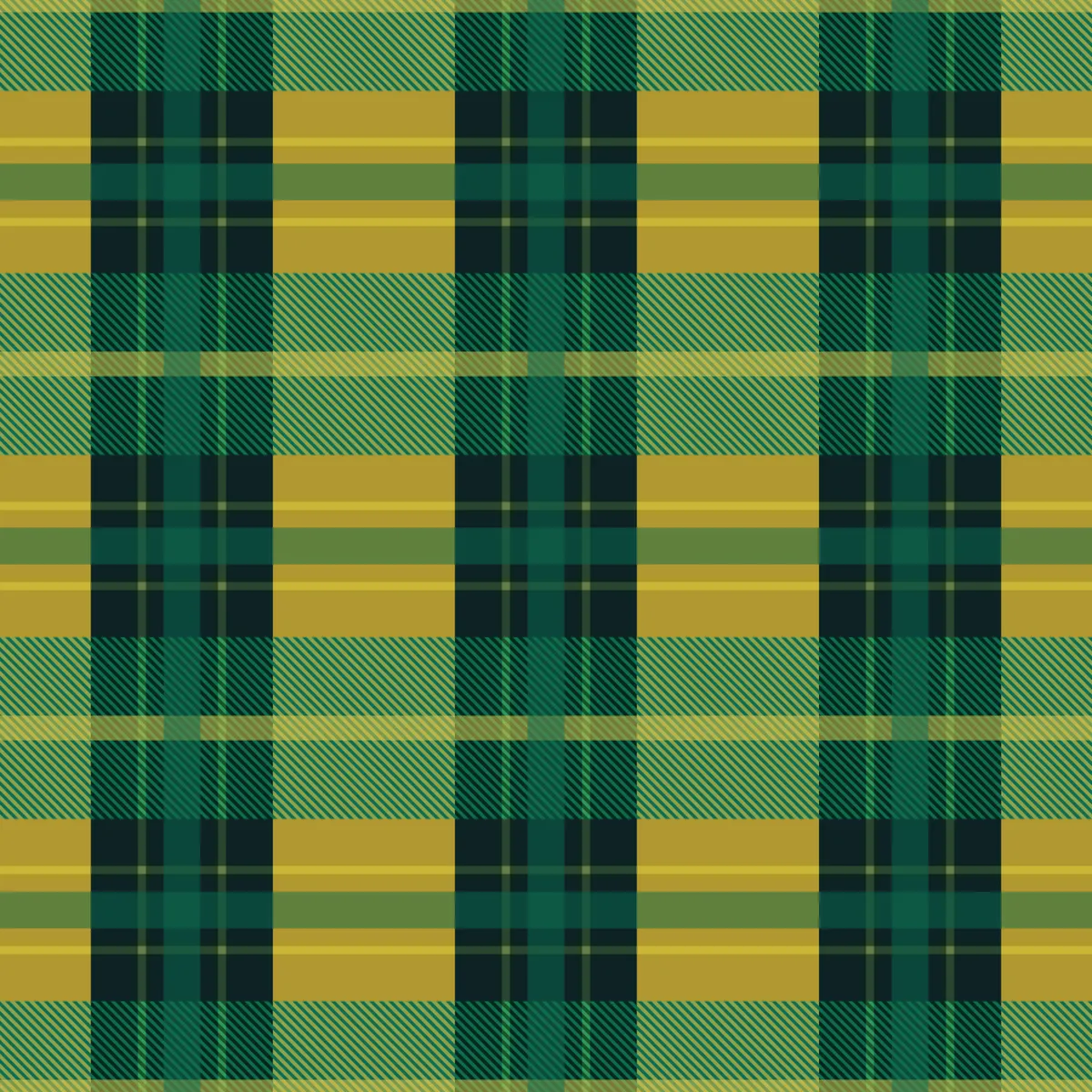 Green Yellow Buffalo Plaid Seamless Pattern