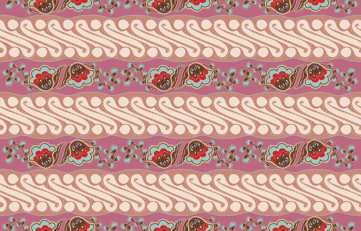 Batik Parang Seamless Pattern with Pastel Color