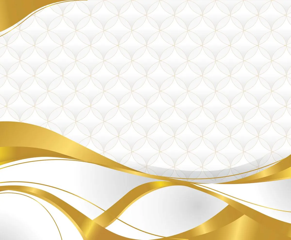 Gold Ribbon Background with Pattern