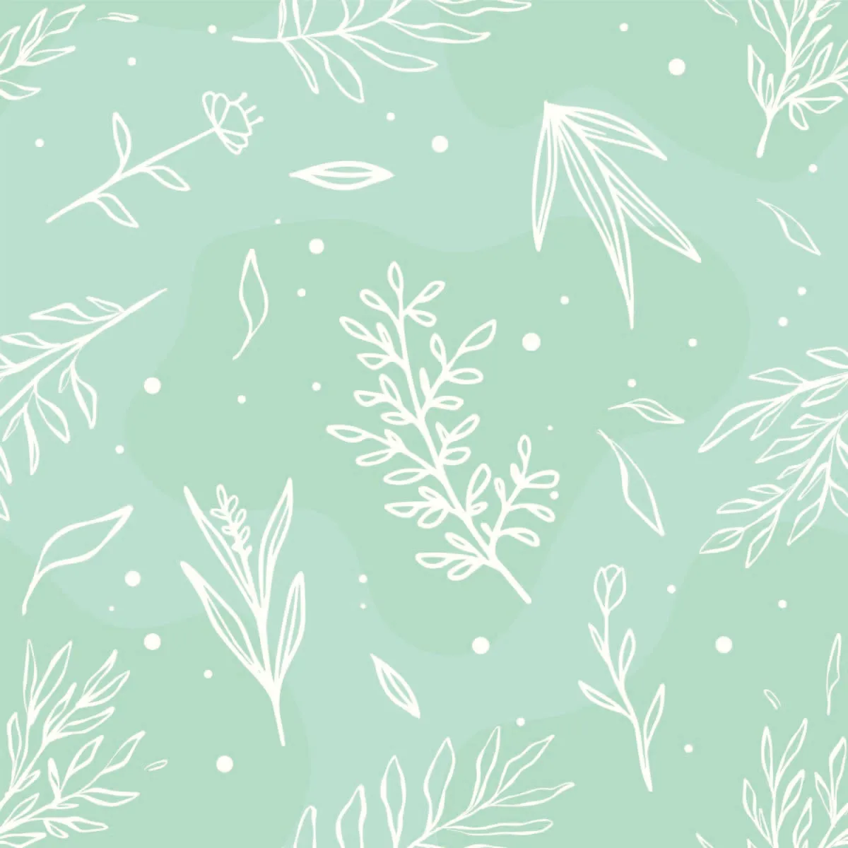 Hand Drawn Floral Doodle Seamless Pattern Background