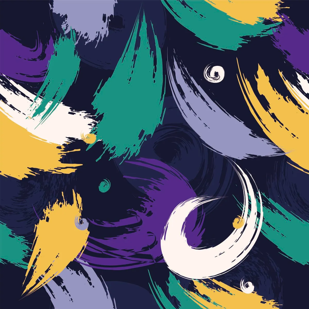 Colorful Hand Drawn Brush Seamless Pattern Background