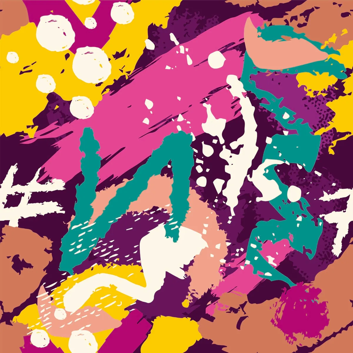 Abstract Grunge Brush Stroke Seamless Pattern Background