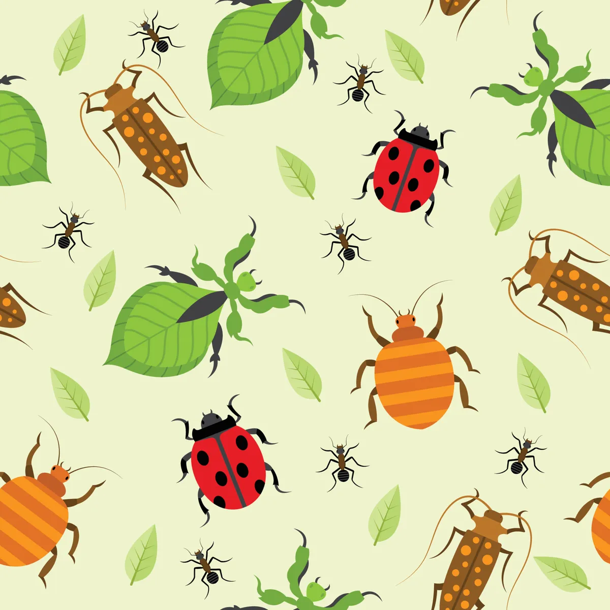 Seamless Pattern Insects