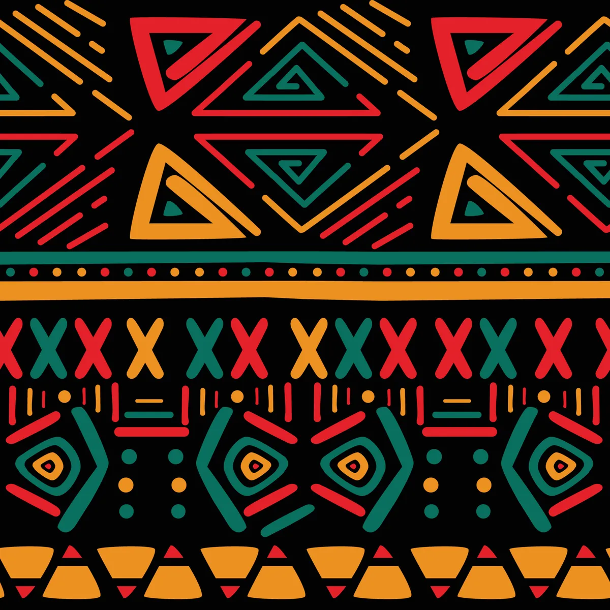 African Seamless Color Pattern