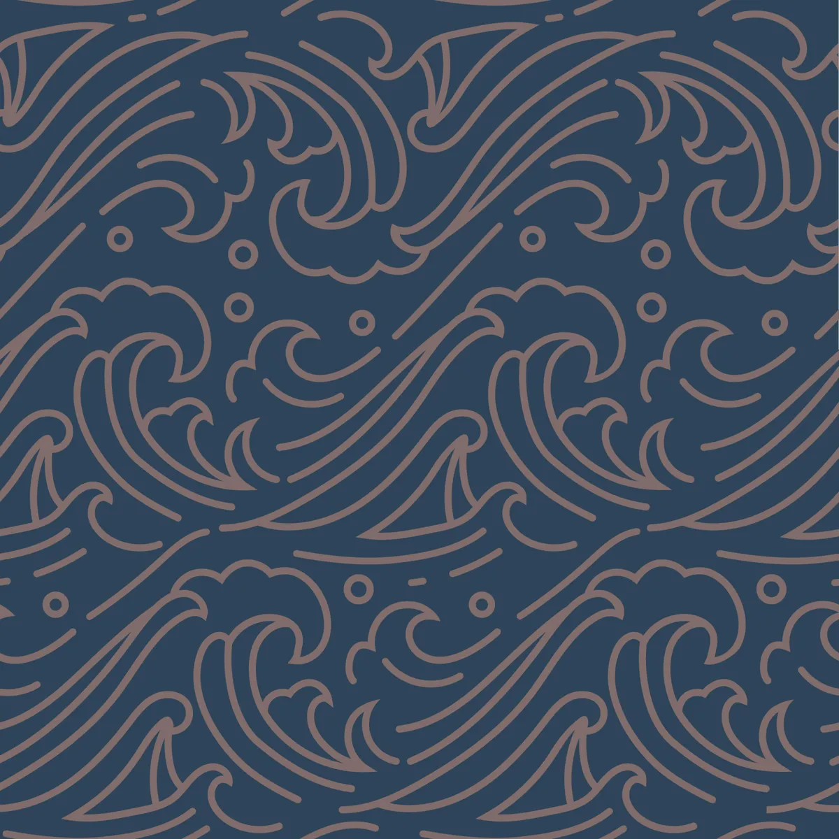 Japanese Wave Seamless Pattern