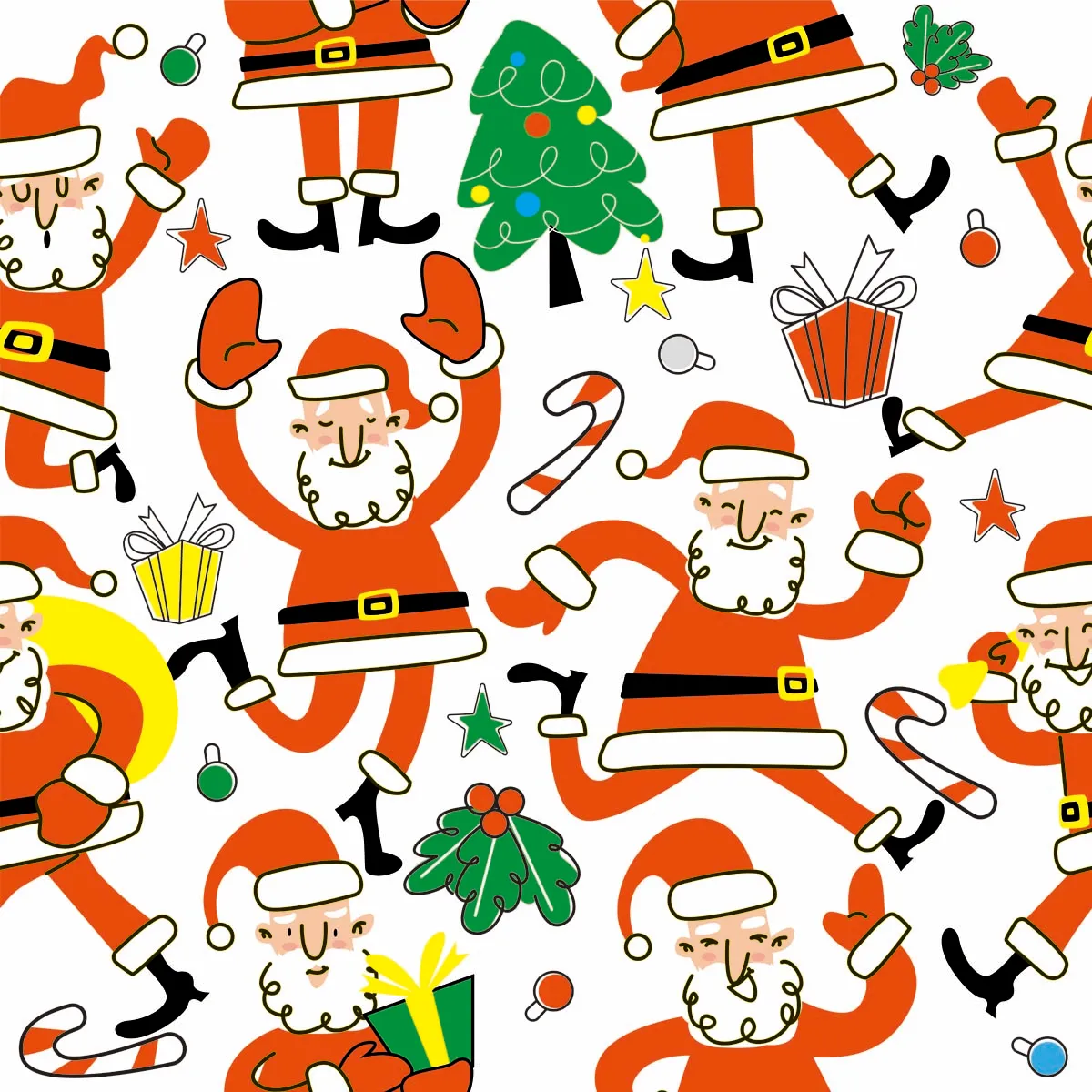 Christmas Santa Claus Seamless Pattern