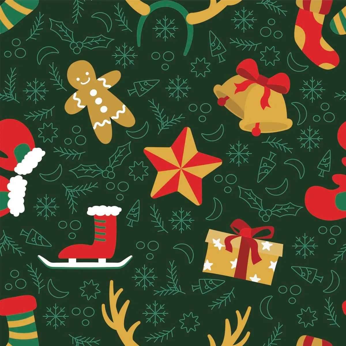 Sweet Seamles Pattern of Christmas